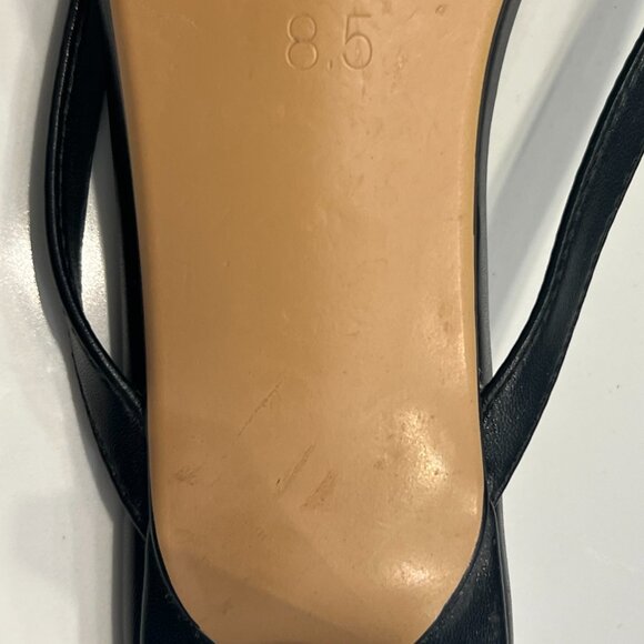 Lehoor BLACK Kitten Heels Flip-Flops Mules Thongs Square Open Toe Sandals, 8.5 - Picture 9 of 9